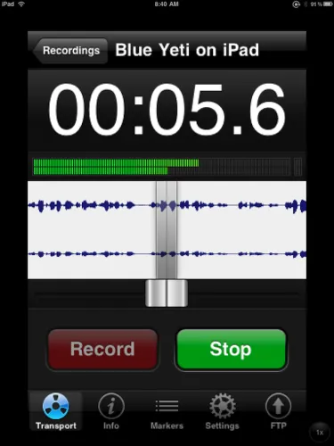 Înregistrare audio de înaltă calitate pentru iPad