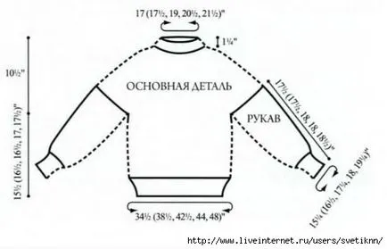 Pulovar Jacquard cu spițe jug rotund brodată