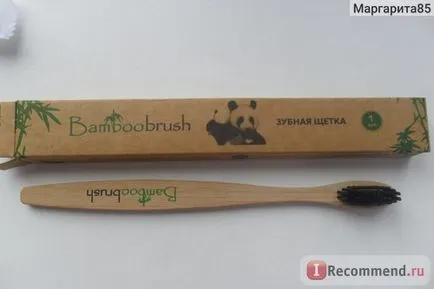Fogkefe bamboobrush bambusz szén bevonva átlagos merevség - „ökológiai kefe