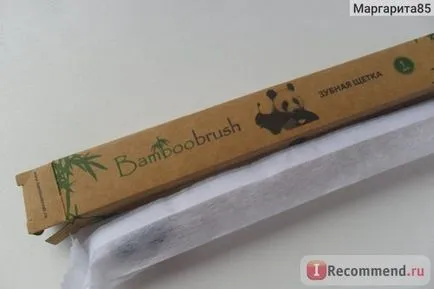 bambus cărbune Periuță bamboobrush acoperit cu rigiditate medie - „perie ecologică