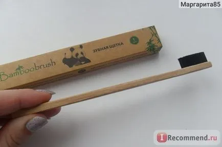 bambus cărbune Periuță bamboobrush acoperit cu rigiditate medie - „perie ecologică