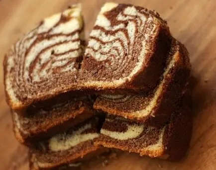 Cake „Zebra” - receptek képekkel