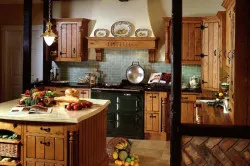Téglafal a konyhában szokatlan belső (fotó)