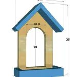 Alimentator pentru păsări cu mâinile lor din materiale de resturi