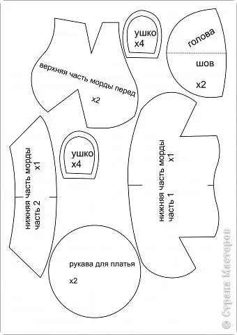 Хипопотам костюми модели - проектиране на пяната, коледни костюми Vkontakte