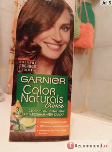 Naturals culoarea părului colorant Crème garnier - «păr vopsea urcare, sau ce să înlocuiască și vopsea