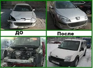 reparații de corp după un accident de camere si piese deteriorate de editare, acestea se întind mâinile