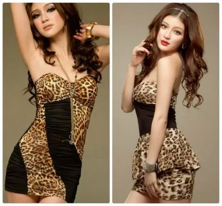 Leopard rochie - model de fotografie 2017, scurt, lung pe podea, seara