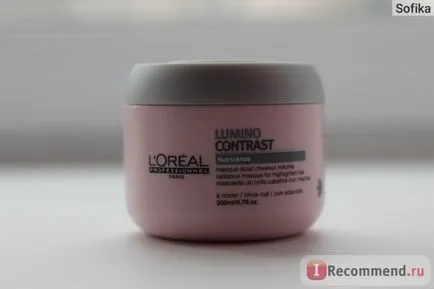 Masca pentru par Professionnel L'Oréal Lumino masca de contrast - «salvare pentru Accentuarea par! fotografie