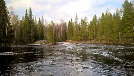 Se pune pe marmură pământ carieră Ruskeala (Karelia), care trece