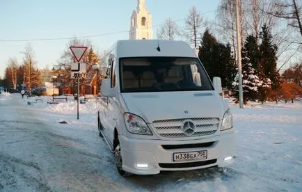 Mercedes Vans az esküvő akár 20 ülőhely a vállalat „Victoria-autó” (Puskin)