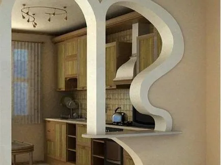 Арх изработени от гипсокартон в зала интериорни дизайн хол фото ръце, как да се отърва мазилка