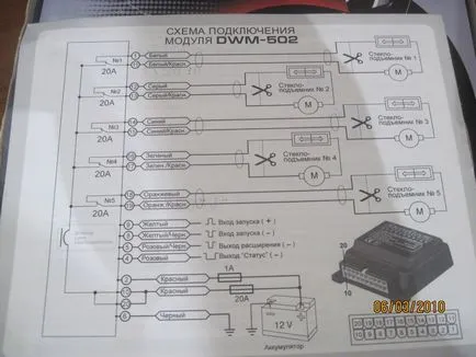 modul de putere fereastra de control