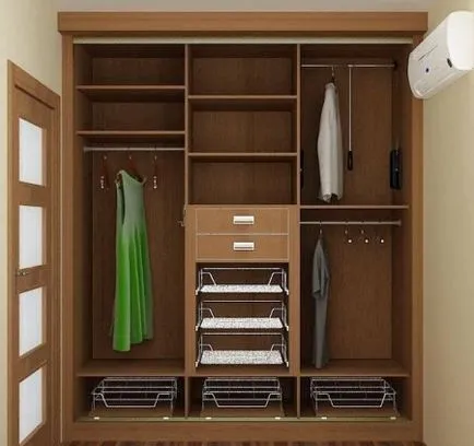 Tervezés szekrény (127 fotó) ötletek homlokzatok a folyosón vagy a folyosó és a nappali, lakberendezés
