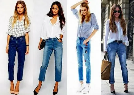 Jeans - iubitii in garderoba femeii la modă, fuziunea de stiluri