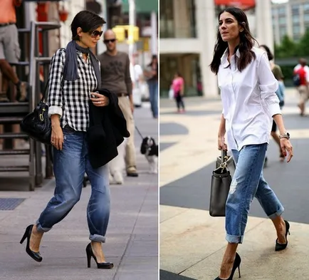 Jeans - iubitii in garderoba femeii la modă, fuziunea de stiluri