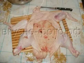 Töltött csirke csont nélkül, ízletes fotó