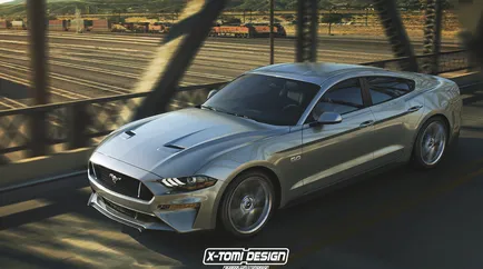 Ford Mustang în versiunea sedan, redare foto