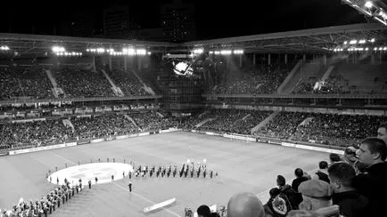 Tűzijáték, a telt ház a lelátókon és a patkó Army CSKA megnyitotta az új stadion - szeptember 11, 2016 -