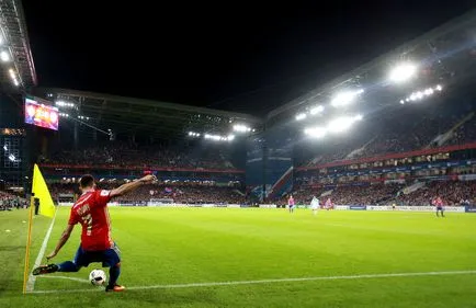 Tűzijáték, a telt ház a lelátókon és a patkó Army CSKA megnyitotta az új stadion - szeptember 11, 2016 -