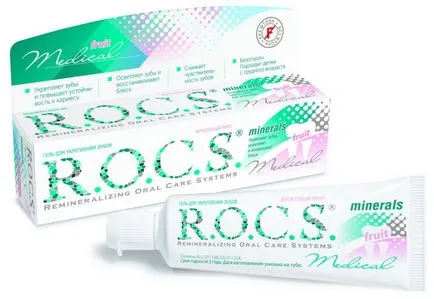 Gel rocs orvosi ásványok fogak - oktatás, ár, áttekintésre, gél gyerekeknek