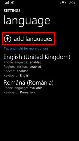 Cum pot schimba limba de afișare în Windows Phone 8