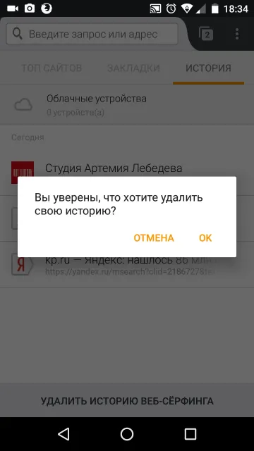 Как да видя историята на браузъра на телефона си за Android