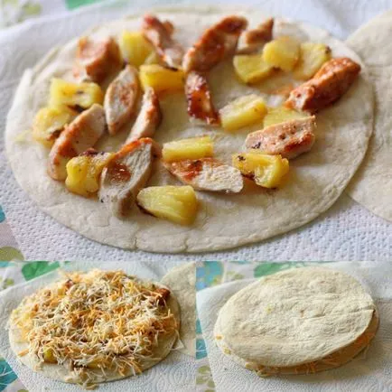 Főzni Quesadilla ananász és a csirke - recept, összetevők és képek