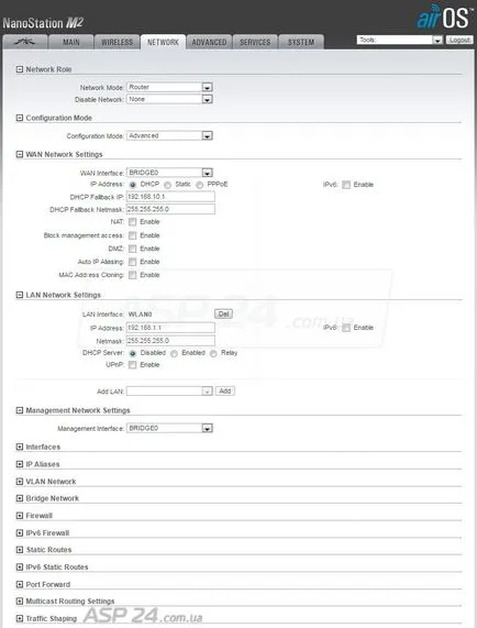 Cum de a transforma nanostation punct de acces m2, într-un router acasă (5 fw