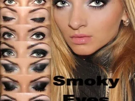 Cum de a face ochi Smokey Eyes Smokey pentru diferite culoarea ochilor, fard de ochi Smoky Eyes, ghid pas cu pas