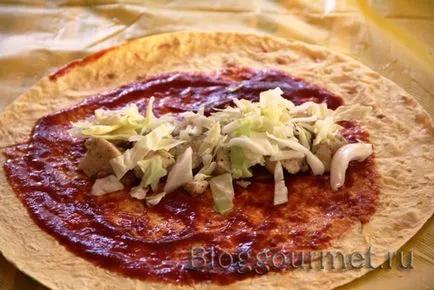 Quesadilla csirkével recept egy fotó