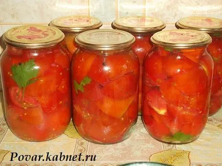 tomate Conserve pentru iarna (4 felii), retete delicioase