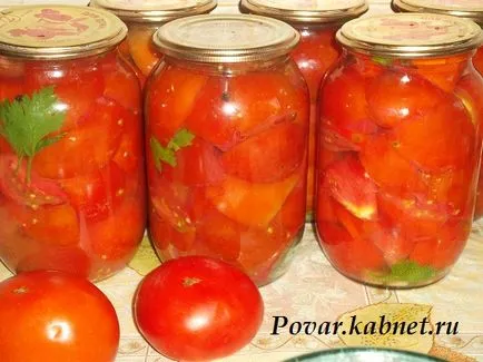tomate Conserve pentru iarna (4 felii), retete delicioase