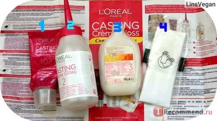 hajfesték L'Oréal casting creme gloss - «leírásához 1021 színes világos szőke