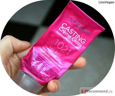 hajfesték L'Oréal casting creme gloss - «leírásához 1021 színes világos szőke
