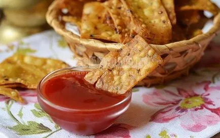 chips-uri de porumb, cum să gătească chips-uri făcute din făină de porumb, o reteta cu pas cu pas fotografii, toate mesele