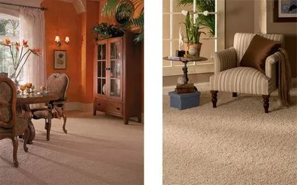 Linóleum és szőnyeg a különböző színű, luxus és kényelem
