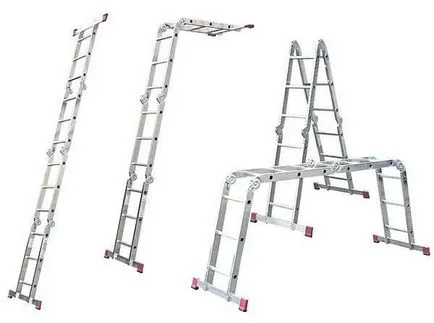 Ladder transformator - aluminiu, balamale, 4x3 4x4, 4x5, 4x6 - pliere scara