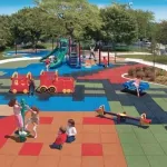 Попълване покритие за детски площадки от фирмата - evropoll
