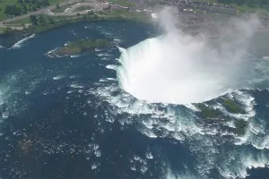 Cascada Niagara, cum se vedea Niagara Falls, el însuși un călător