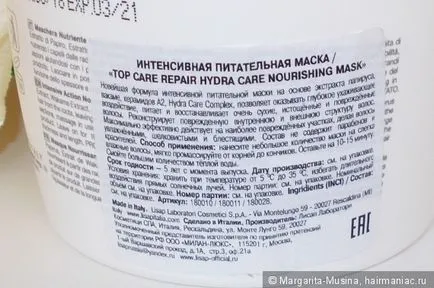 Kiváló pár száraz és festett haj - sampon és maszk lisap milano hidra ellátás