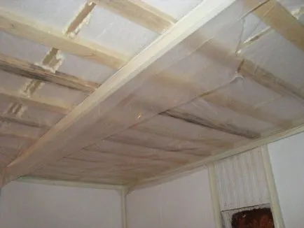 abur podea, iar plafonul într-un sistem de drept casa din lemn