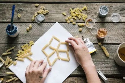 Articole din macaroane fac jucării originale de Crăciun, cu propriile lor mâini pas cu pas, cu fotografii