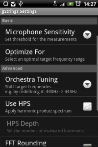 Configurarea unui instrument muzical folosind gstrings