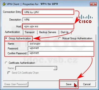 Конфигуриране и инсталиране на Cisco VPN клиент прозорци 7 и 10