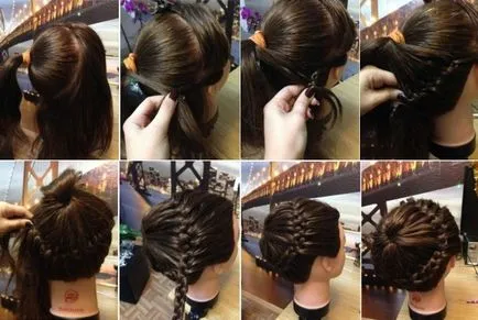 coș de țesut și hairstyle fotografie flori