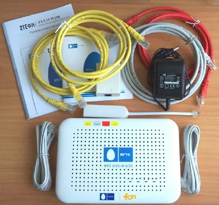 MTS router ZTE W300 - Internet beállítás (fotó, videó)