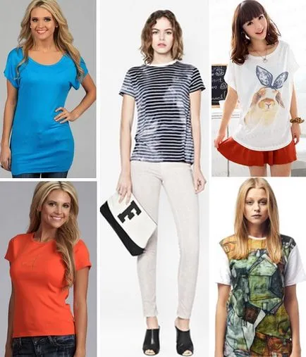 От какво да се носят тениски за жени с печат и бяло, дълги и къси
