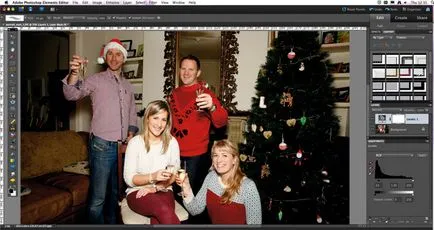 Fotografierea portrete cu un flash sau o fotografie de familie pentru noul an