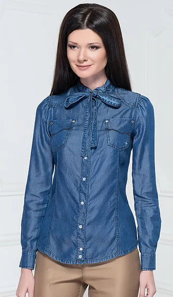 tendință elegant pentru orice ocazie - bluză denim